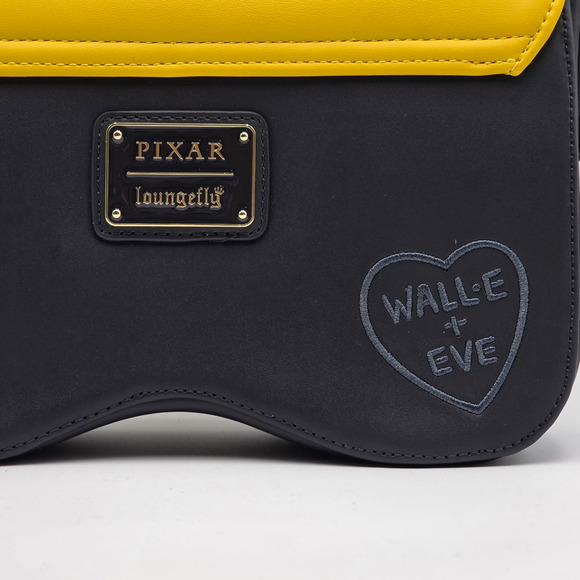 Loungefly Disney Pixar WALL-E Eyes Space Scene Crossbody Yellow Bag New - Picture 5 of 5